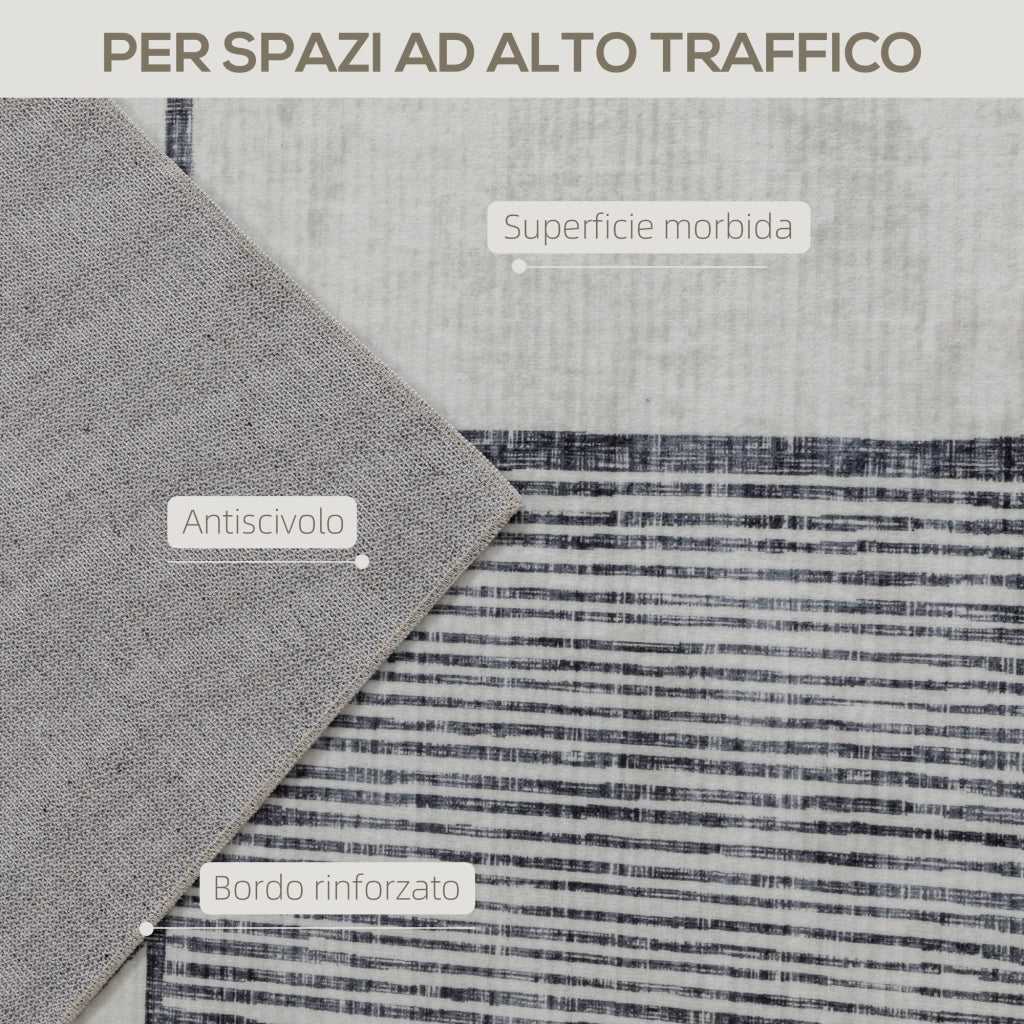 Tappeto Moderno Antiscivolo Geometrico ¨C zephmum ¨C Poliestere Multicolore 230x160 cm