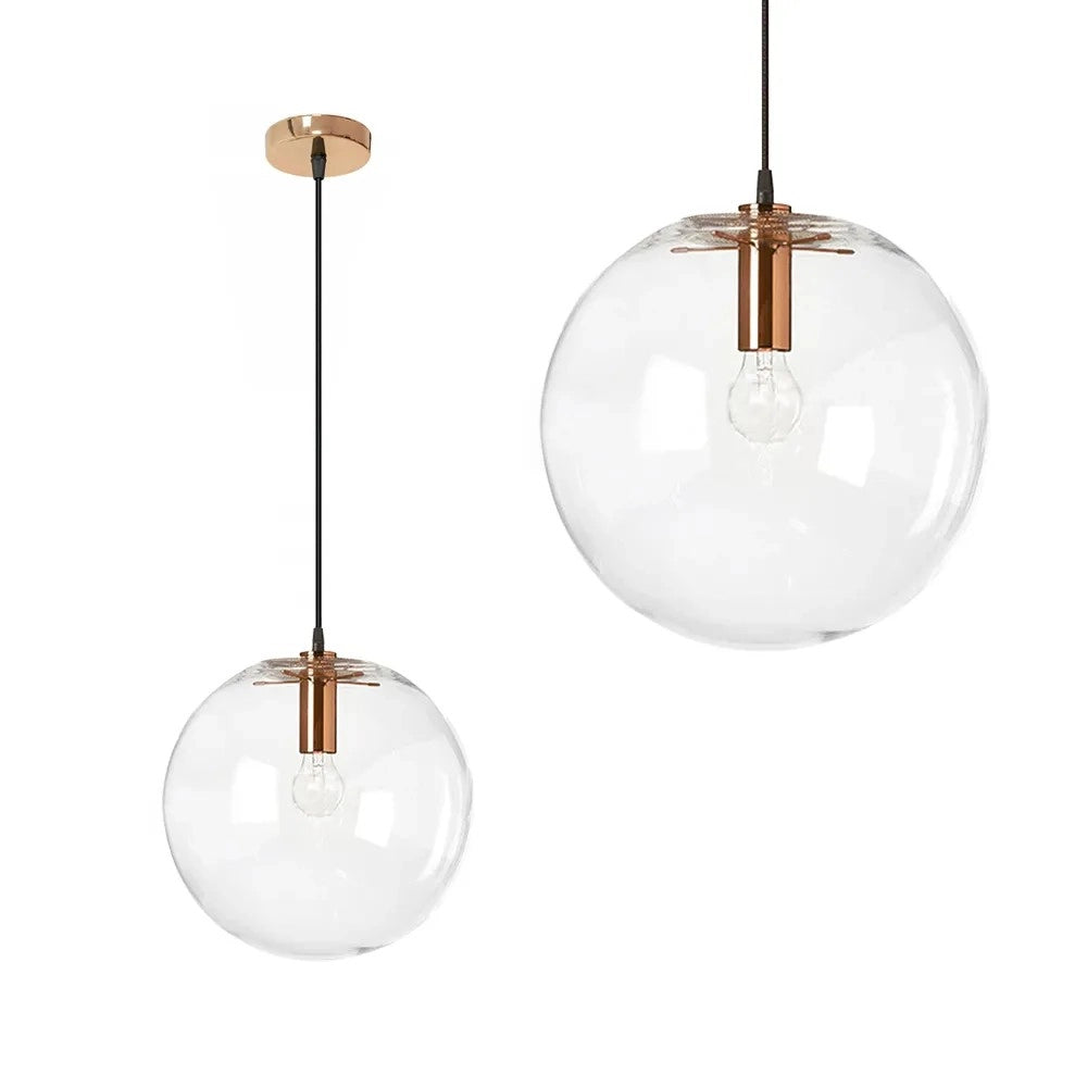 Lampada Da Soffitto Pensile Di Vetro Lassi 20 Cm Rose Gold