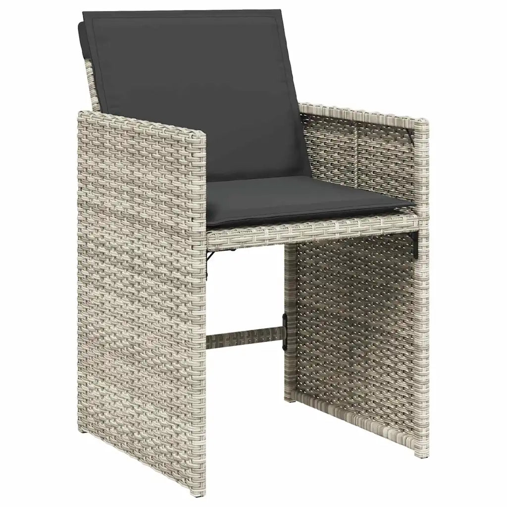 Set da Pranzo per Giardino 5 pcs Grigio chiaro polyrattan 3380707