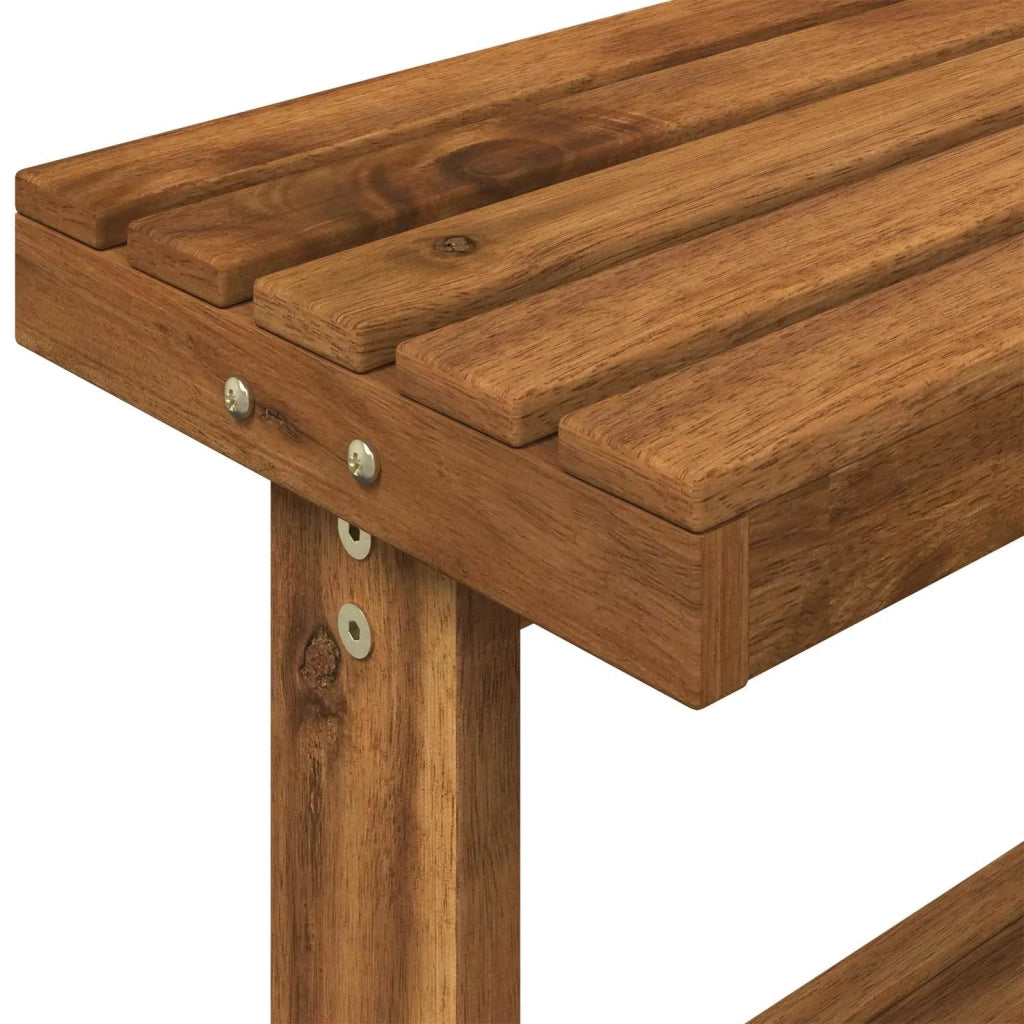 Banco da Giardinaggio Esterno 111,5 x 48,5 x 107 cm Naturale 903086