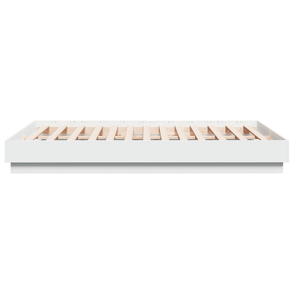 Giroletto-Struttura Letto Bianco 135x190 cm in Legno Multistrato 321493