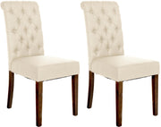 Set di 2 sedie da pranzo Lisburn crema,Tessuto