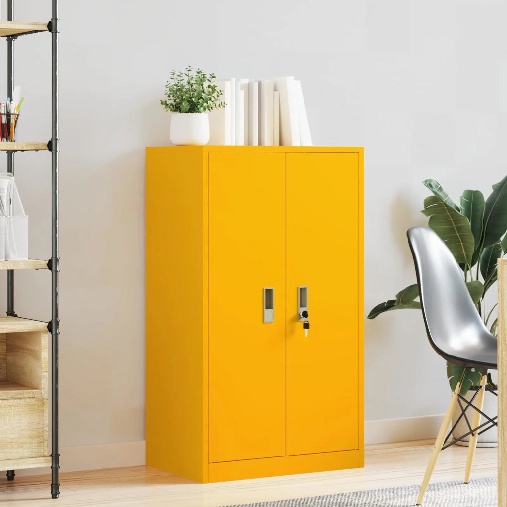 Armadio Giallo senape 60 x 40 x 105 cm Acciaio
