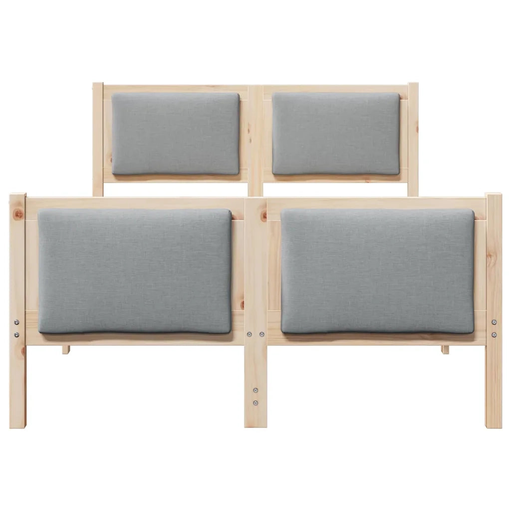 Struttura del letto Grigio chiaro 120 x 200 cm Tessuto