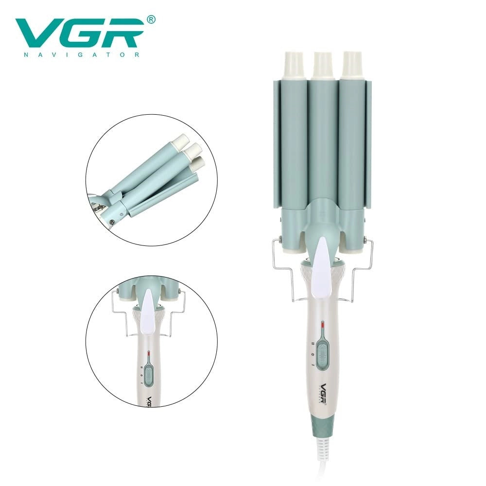 Trade Shop - Hair Curler Professionale Vgr V-595 | Arricciacapelli 3 Barili Parrucchiere -