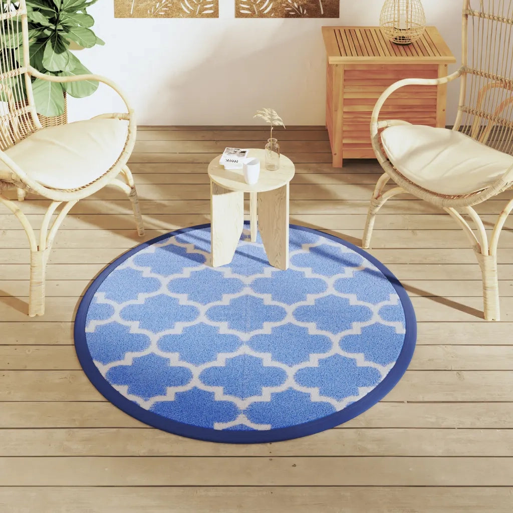 Tappeto da Esterni ARAKIL Blu Ø120 cm in PP 368538