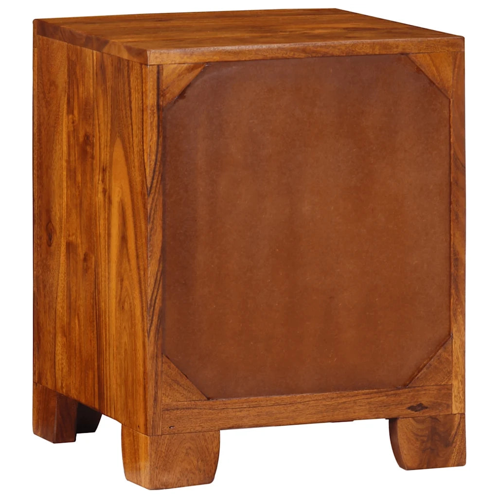 Comodini 2 pz 35x35x45 cm in Legno Massello di Acacia 4016493