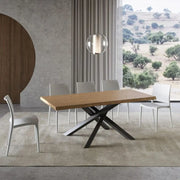 Tavolo allungabile 180/230x90 cm Versalux rovere scortecciato gambe antracite