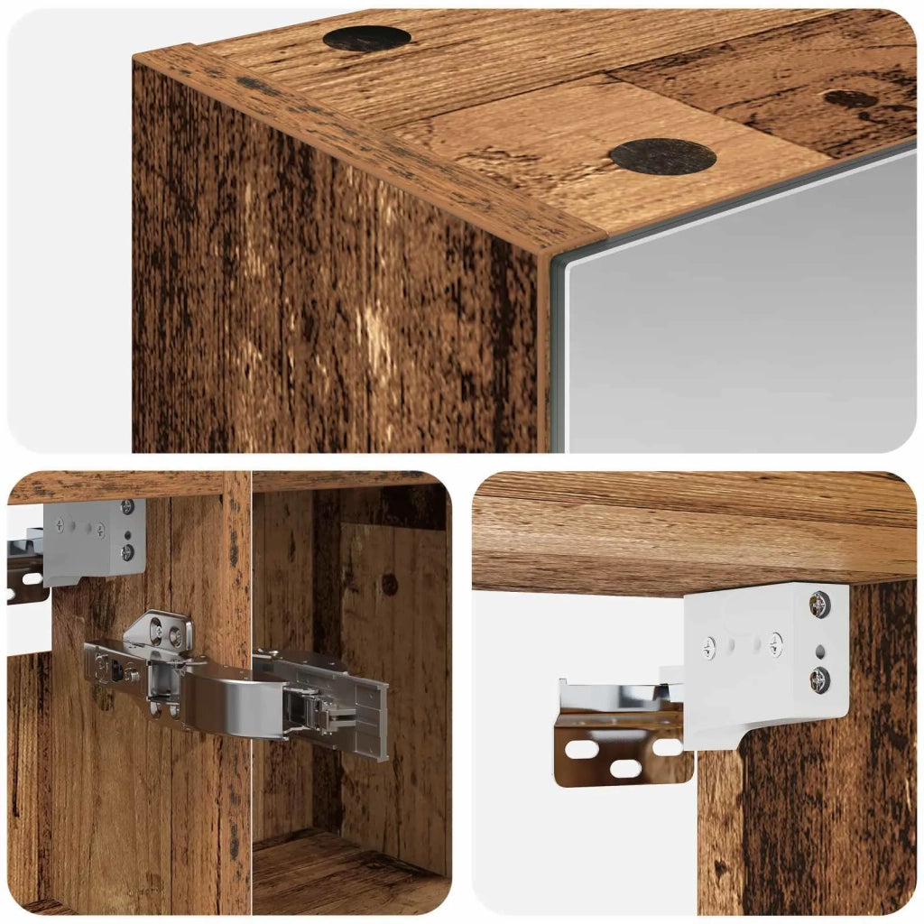 Mobiletto per specchio da bagno Legno vecchio 80 x 14.5 x 70 cm