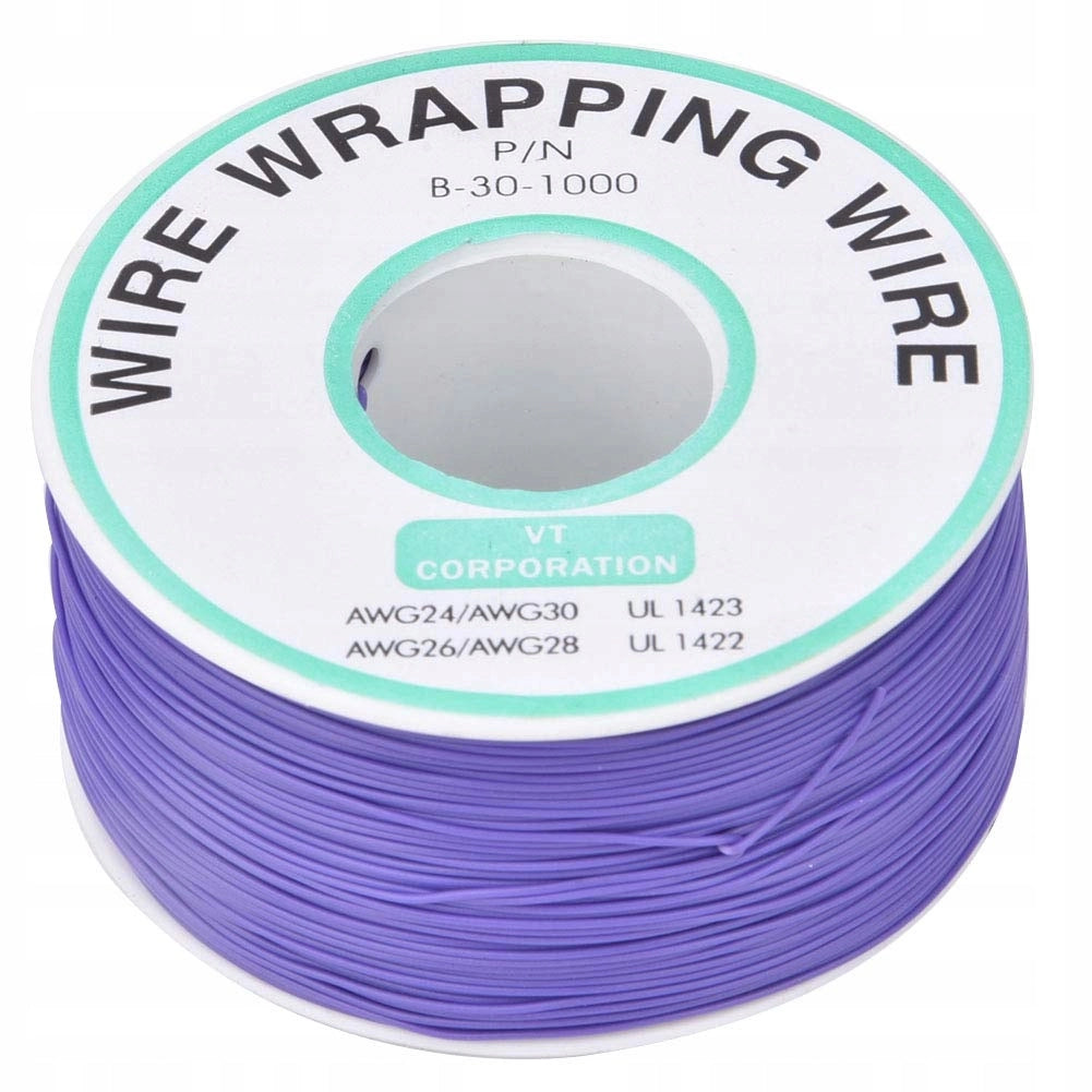 Cavo Kynar AWG 0.25mm Viola 200m – Filo di Rame Stagnato | Ø 0,60 mm, 300V, Fino a 105°C
