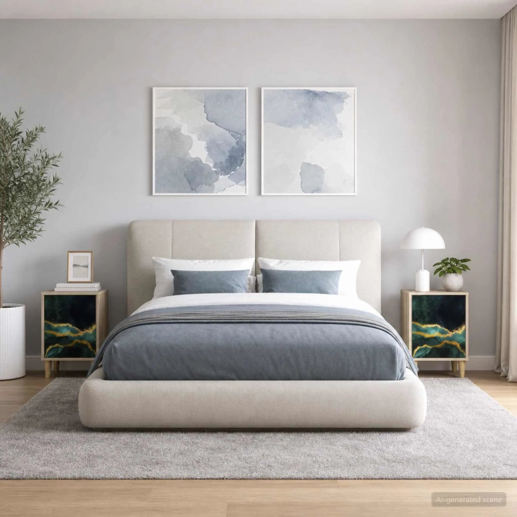 Armadio da Notte WIJHE 2 pz Rovere Sonoma 36 x 33 x 50 cm 8007200
