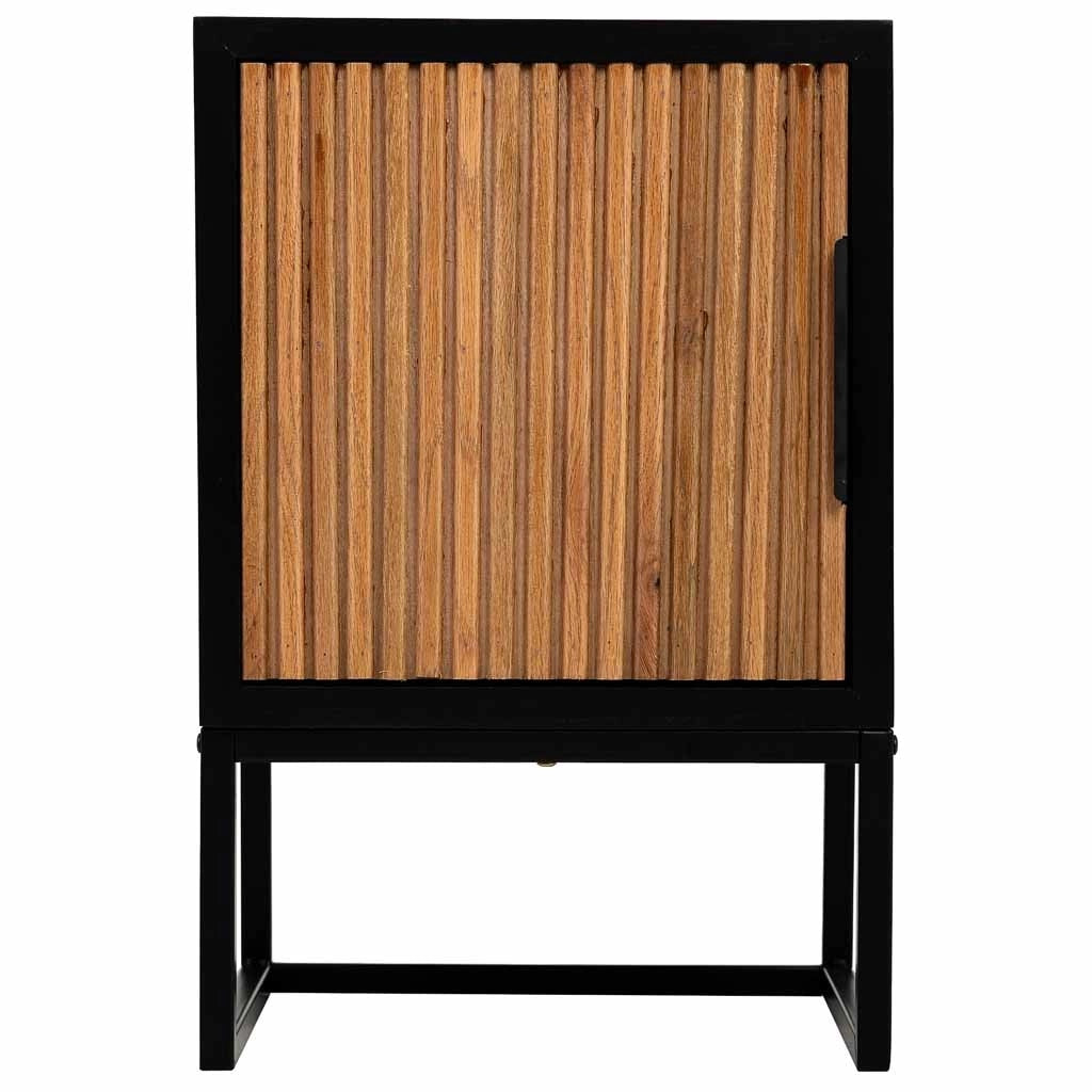 Comodino 1 anta in legno e metallo 40x35x61h cm