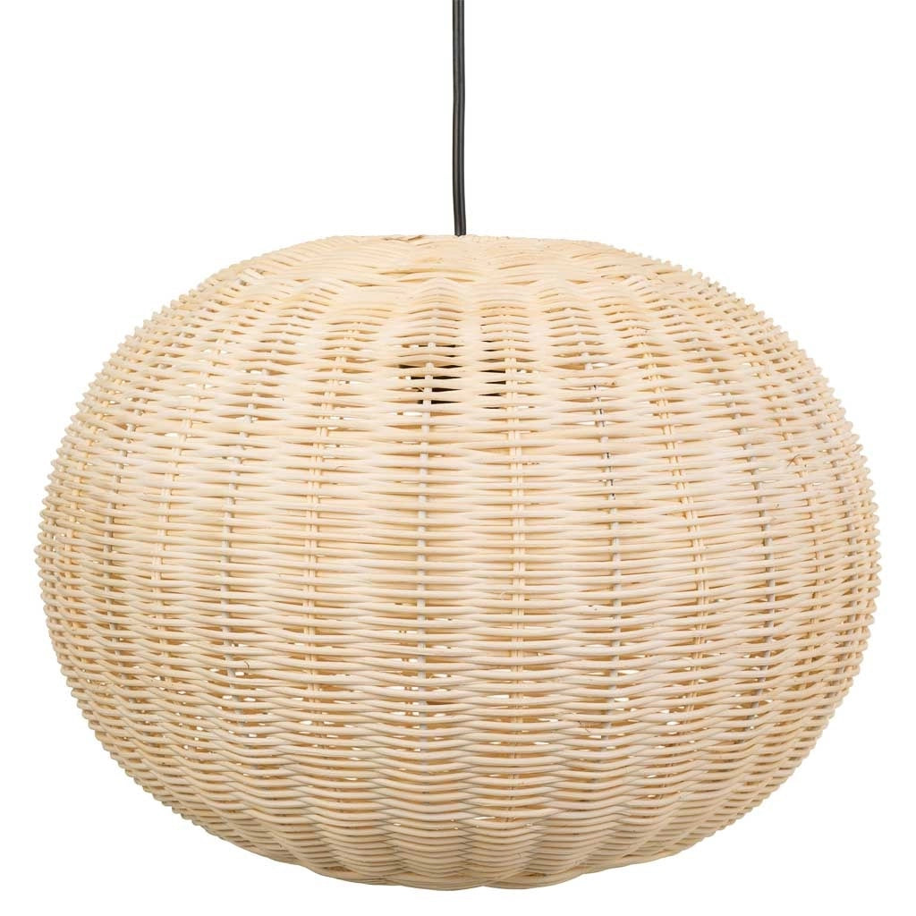 Plafoniera in rattan marrone 38x38x28h