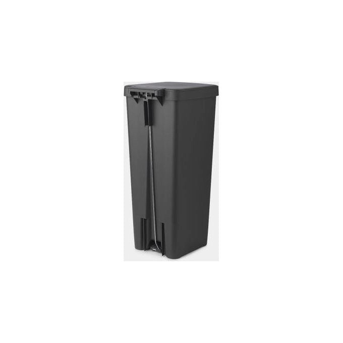 Brabantia 800023 StepUp Pattumiera a Pedale 40L con Porta Etichette a Click e Chiusura Soft-Stop colore Grigio Scuro