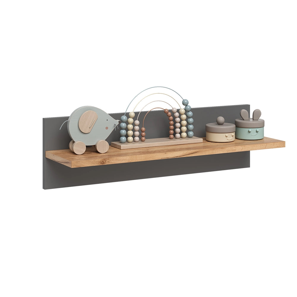 Vitalispa Scaffale a muro per bambini Grigio/Artisan 70 x 20 cm