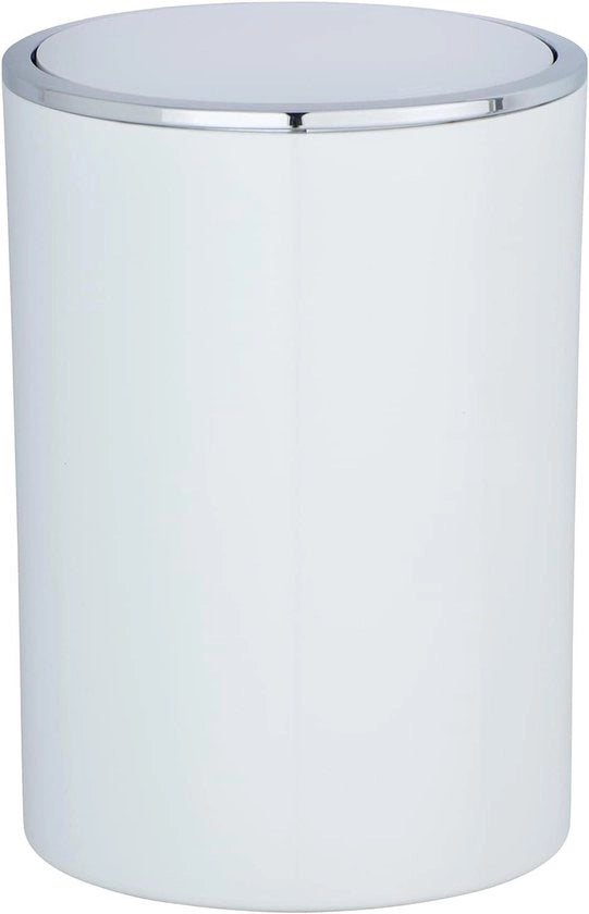 Cestino con coperchio oscillante capacità 5 L diametro 18,5 x 25,5 cm Bianco