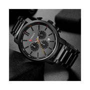 Trade Shop - Orologio Polso Curren 8315 Uomo Analogico Quarzo Moderno Nero Quad Nero -