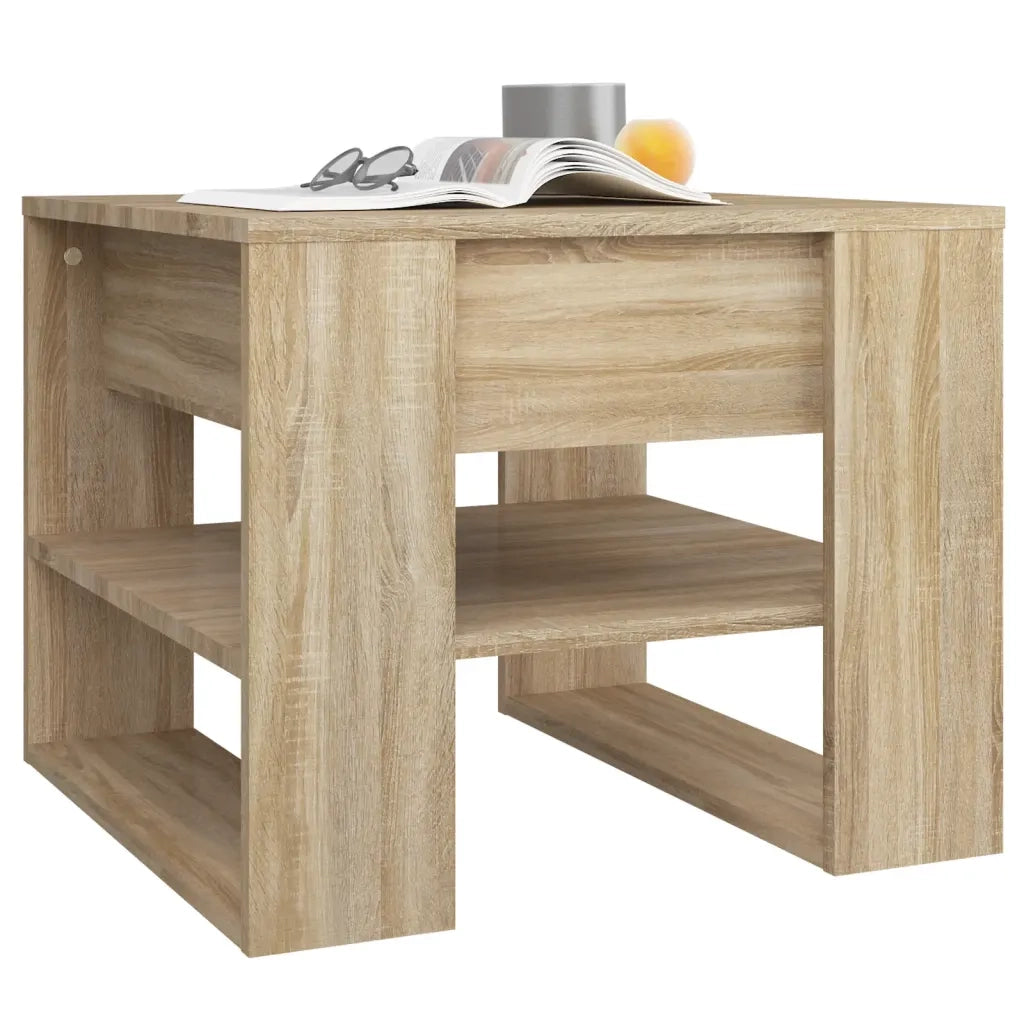 Tavolino salotto | Tavolino da caff¨¨ | Tavolino da Soggiorno Rovere Sonoma 55,5x55x45 cm Legno Multistrato