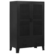 Armadio Ufficio Reticolato Industriale Nero 75x40x120cm Acciaio cod mxl 76719