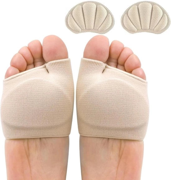 Pomelli metatarsali per cuscino del tallone con guaina gel per uomo e donna - Supporto per piedi con piante grasse contro bolle e neuromi