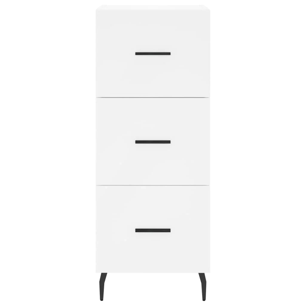Buffet credenza cassettiera armadio mobile contenitore organizer per cucina soggiorno salotto 34,5 x 34 x 90 cm legno ingegnerizzato bianco 02_0030268