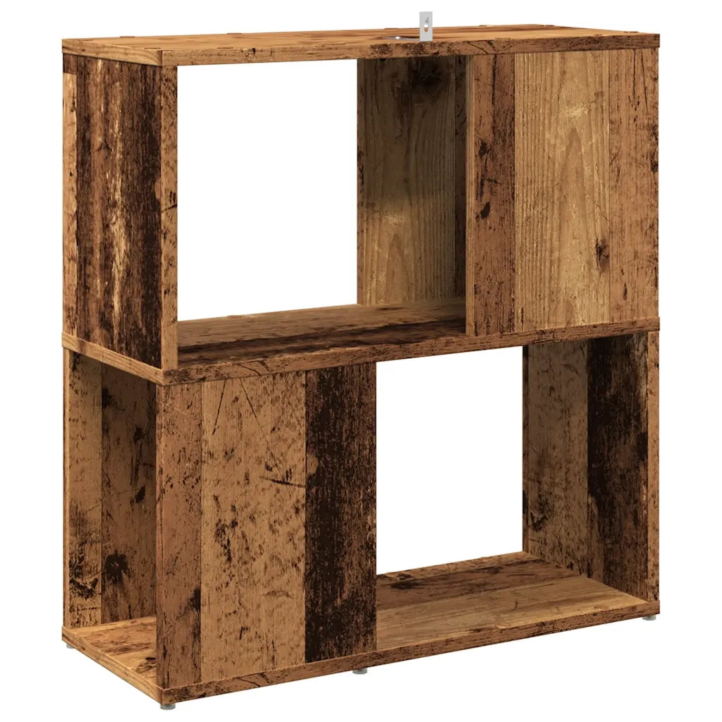 Libreria-Scaffale per Libri-Mobile di Stoccaggio Legno Antico 60x24x63 cm in Legno Multistrato