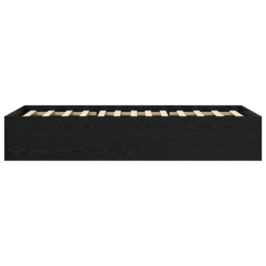 Struttura letto a pavimento Rovere Nero 80 x 200 cm 3429547