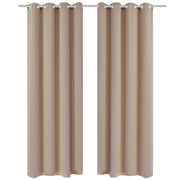Tende Oscuranti Blackout Crema con Anelli di Metallo 135 x 245 cm 2 pz cod mxl 71532