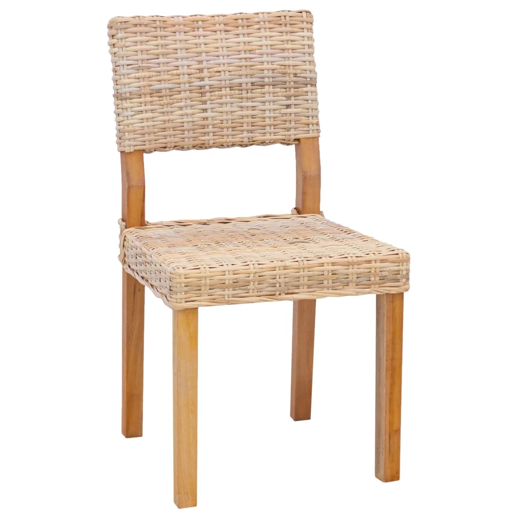 Sedia da pranzo 2 pcs Naturale 46 x 55 x 84 cm Rattan Kubu