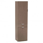 Armadio Rovere Grigio con 2 Ante e 1 Cassetto, cm 45x38x174