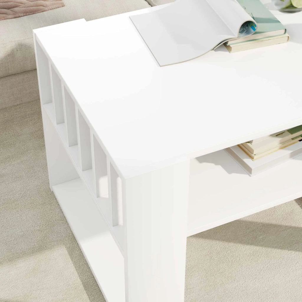 Tavolino da salotto Bianco 66 x 49,5 x 45 cm Legno multistrato 8000116