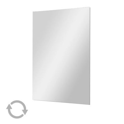 Specchio bagno 100x60 cm a filo lucido con installazione reversibile