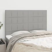 Testiera-Testata Decorativa Grigio Chiaro 144x5x118/128 cm Tessuto 178761