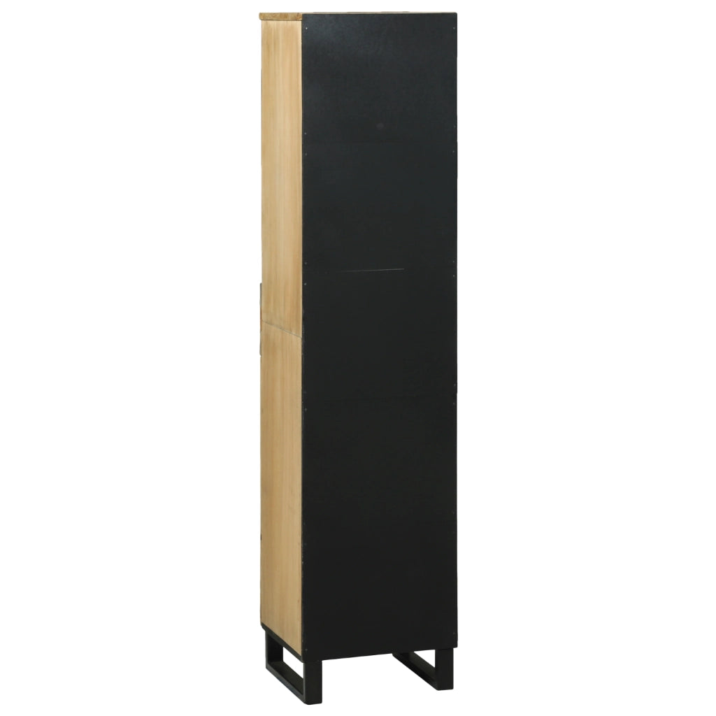 Mobiletto da Bagno 38x33.5x160 cm Legno Massello Mango