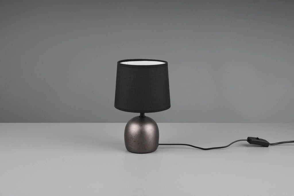 Lampada da tavolo MALU ceramica nichel nero E14 RL