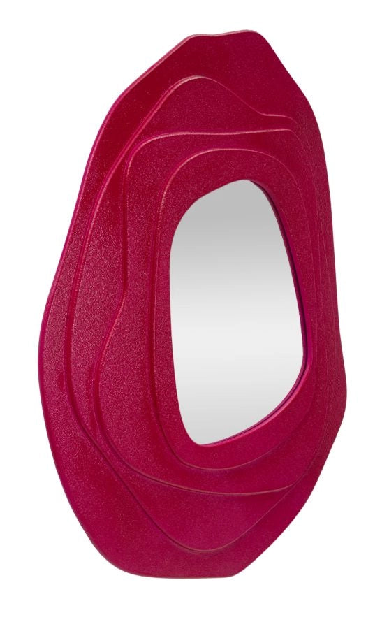 Specchio da Muro Dalia Fuxia 90x4x97 cm in MDF e Specchio Fucsia
