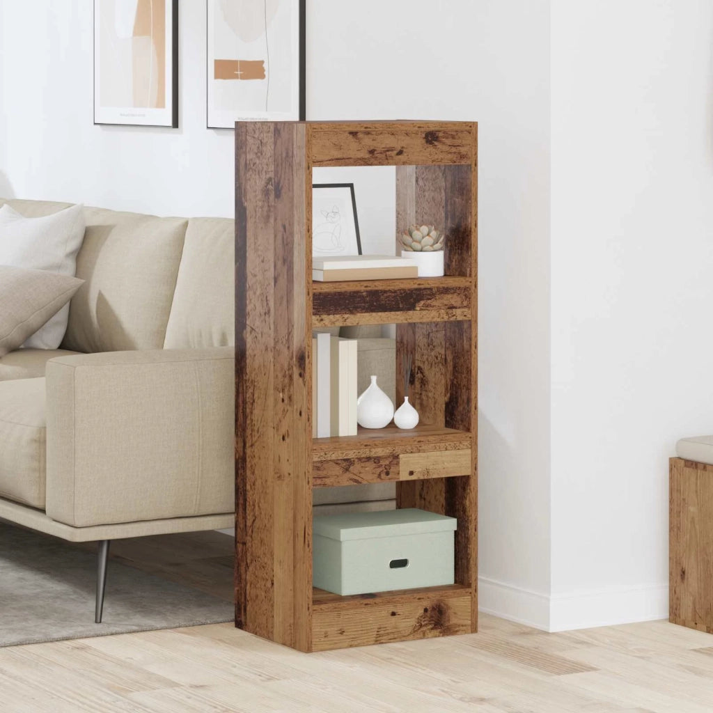 Armadio per Libri 3 livelli 40 x 30 x 103 cm Legno vecchio 880453