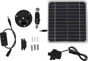 Pompa di acqua solare 50W Fontana per uccelli - Pompaggio solare - Pannello solare - Pompaggio a clessidra - Giardino Interno Esterno Pompaggio per piscina 800 L/h 5 m di sollevamento d'acqua