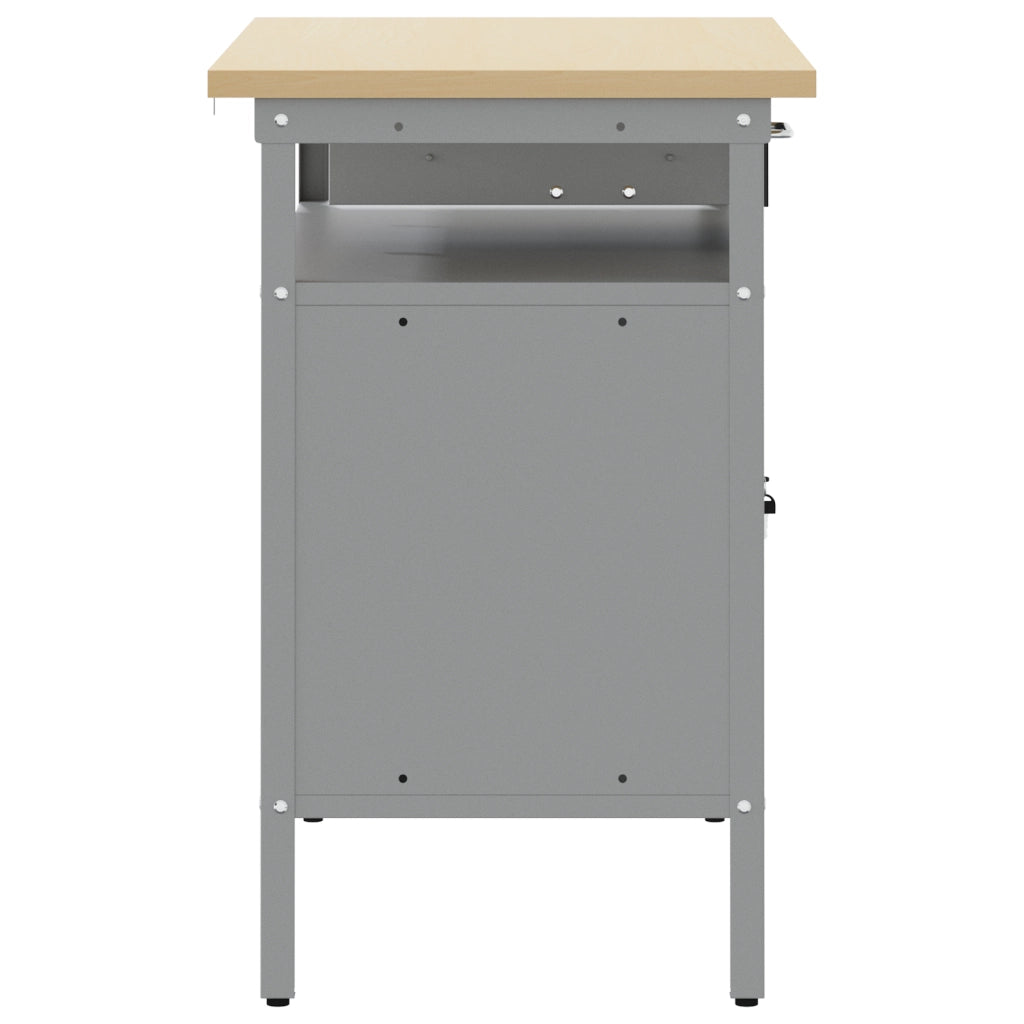 Banco da lavoro  con porta bloccabile Nero 100x55x85 cm Acciaio