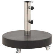 Base rotonda per ombrellone 45 x 30 cm con ruote per una facile installazione in granito nero 02_0045949