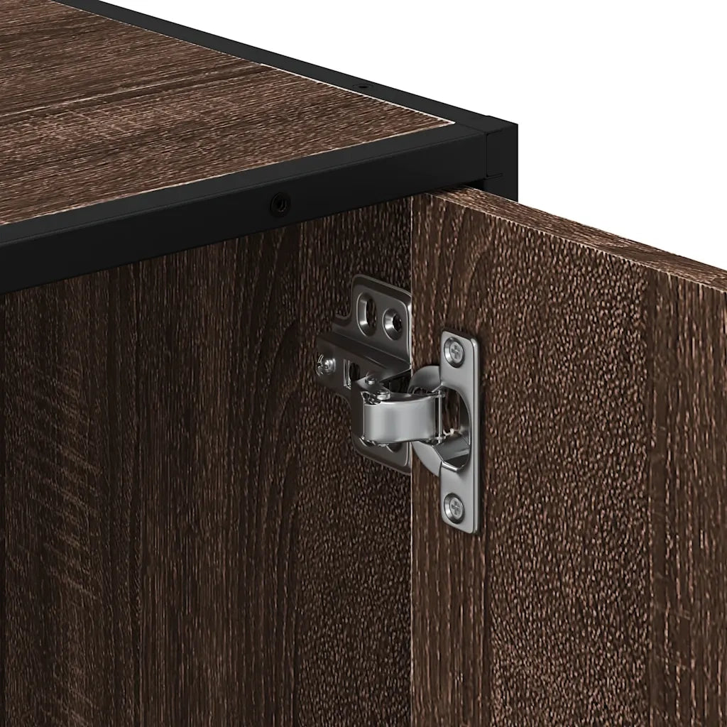 Mobile Lavabo Bagno Rovere Marrone 90x33x60cm Legno Multistrato