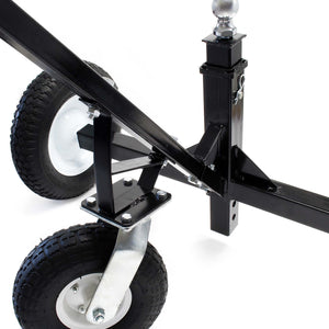 Carrello sposta rimorchio roulotte regolabile in altezza max 500 kg con 3 ruote Aiuto di manovra