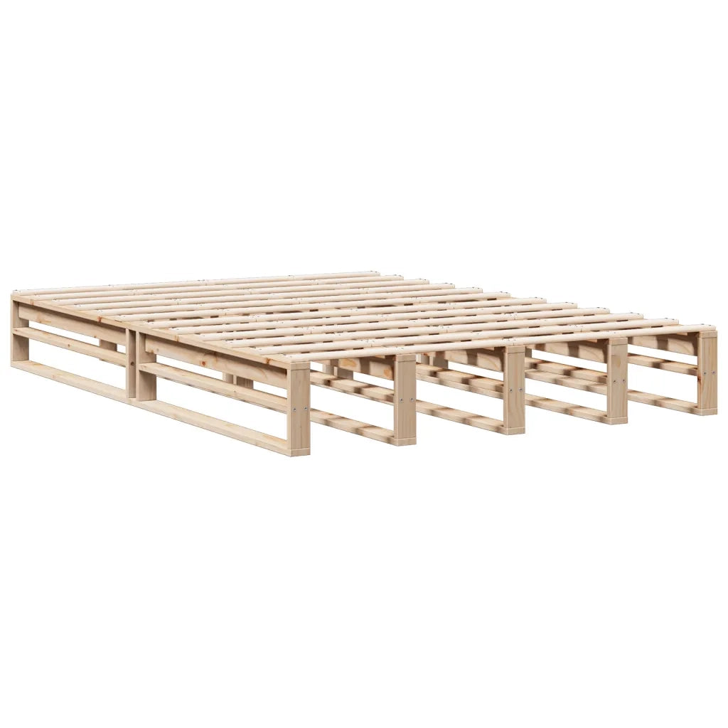 Letto Libreria senza Materasso 140x200 cm in Legno di Pino
