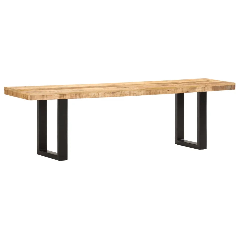 Panca 160 cm in Legno Massello di Mango e Acciaio 286461