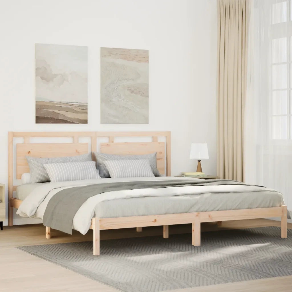 Giroletto Extra Lungo senza Materasso-Struttura Letto 200x210 cm Legno Massello 178875