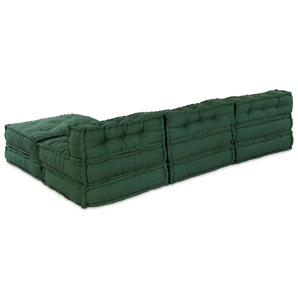 vidaXL Cuscino 4 pcs Verde 70 x 70 x 54 cm Poliestere