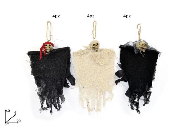 1 Pezzo Appendino Teschio Decorazione Halloween 40 cm 3 Modelli