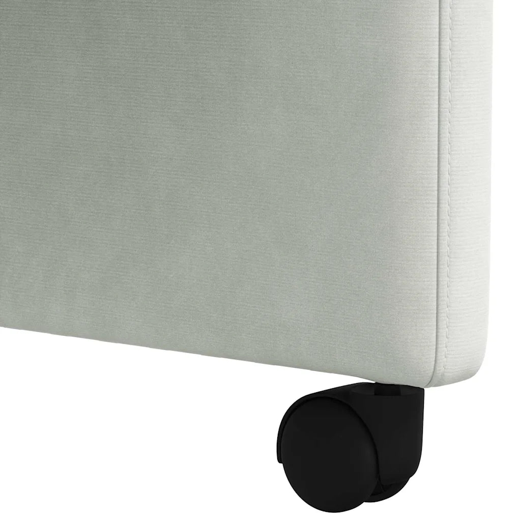 Sedie da Pranzo con Ruote 2 pcs Grigio chiaro 58 x 65 x 98 cm 42017875