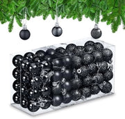 Set di 96 palline di Natale con glitter e finitura opaca