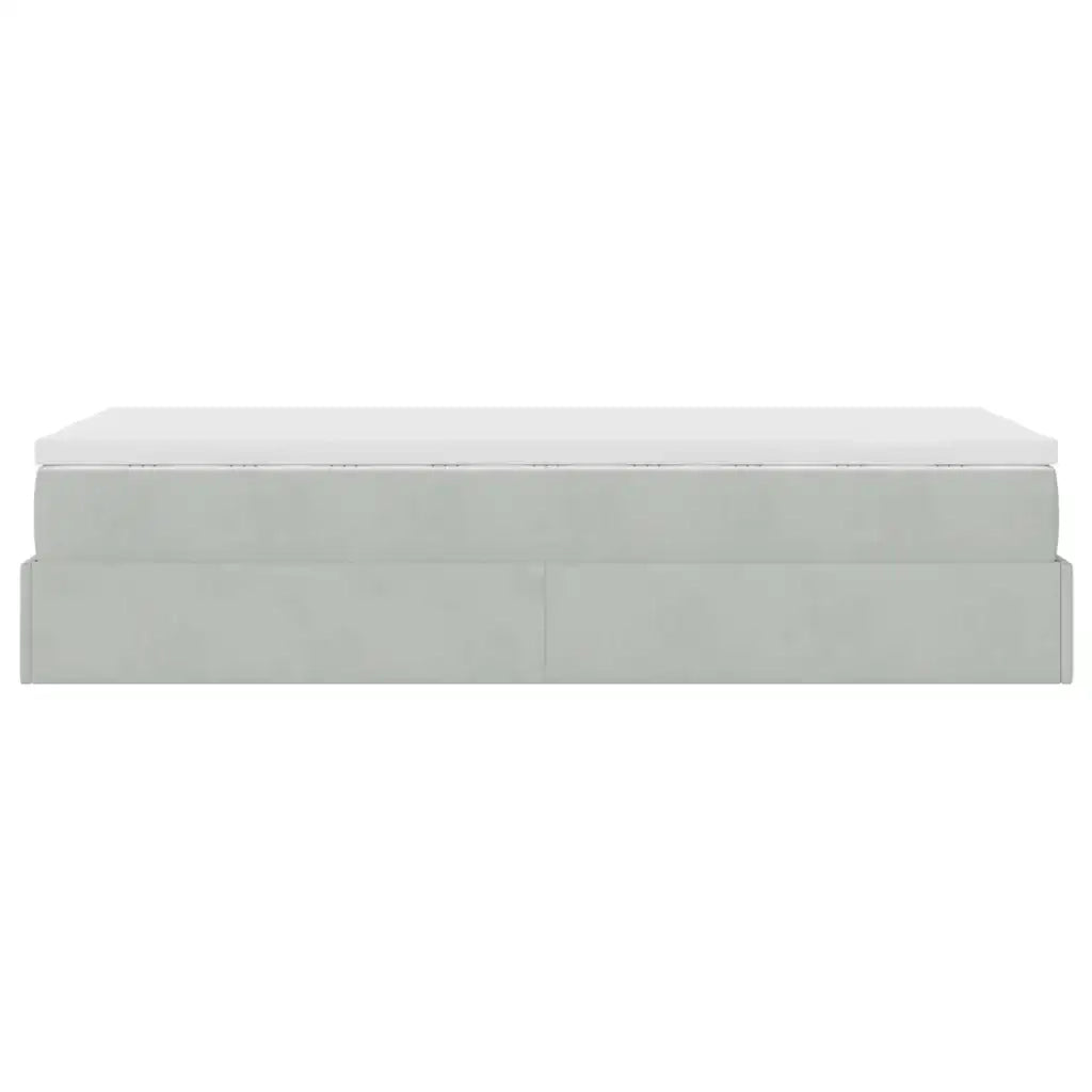 vidaXL Struttura Letto Pouf con Materasso 90x200 cm in Velluto